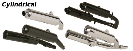 Cylindrical Line of Marving Silencers